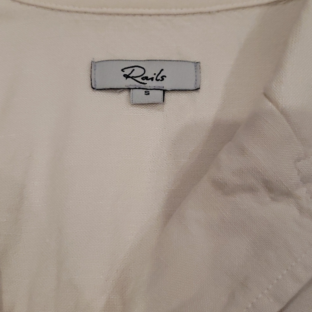 Rails Georgie Tie Waist Romper Small Khaki - image 5